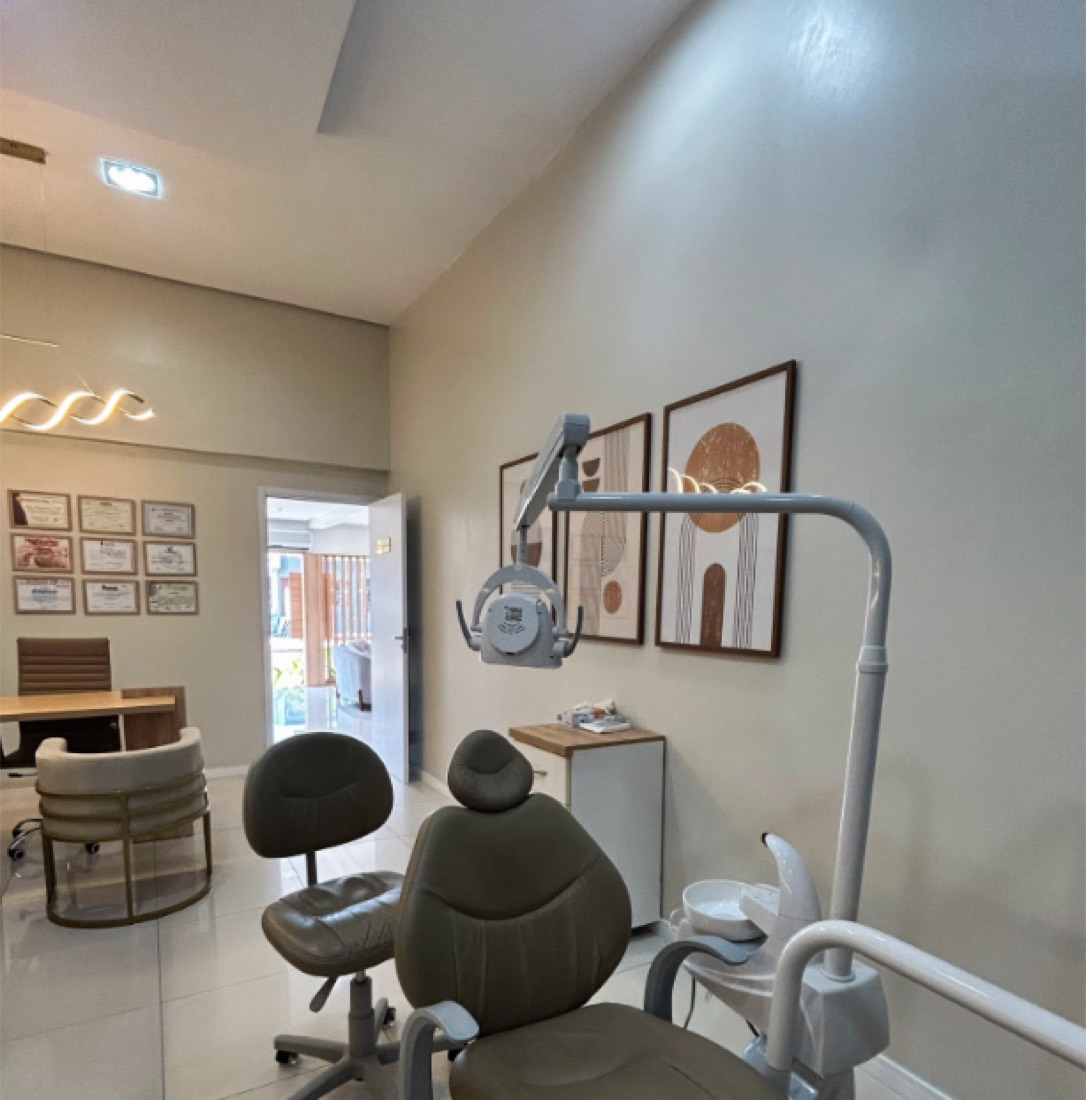 Consultório odontológico da OdontoSul, equipado
